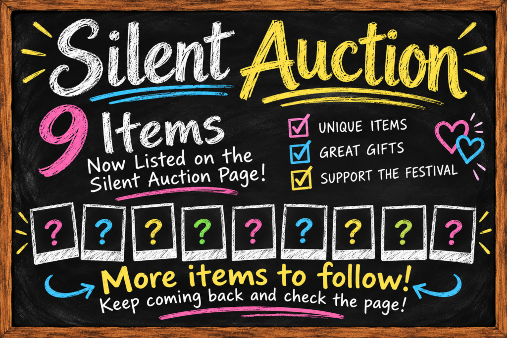 silent auction chalkboard